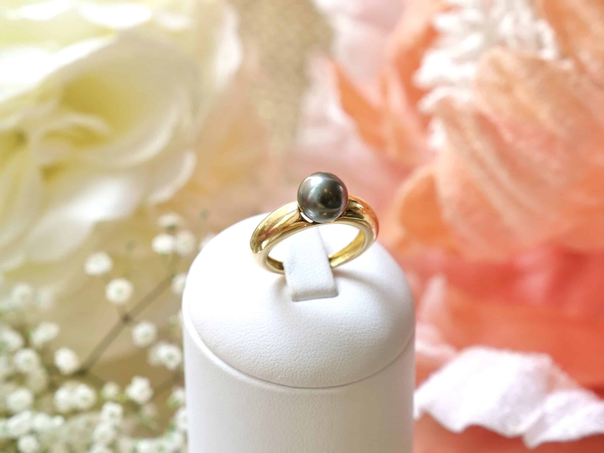 BAGUE JONC PERLE DE TAHITI – Image 2